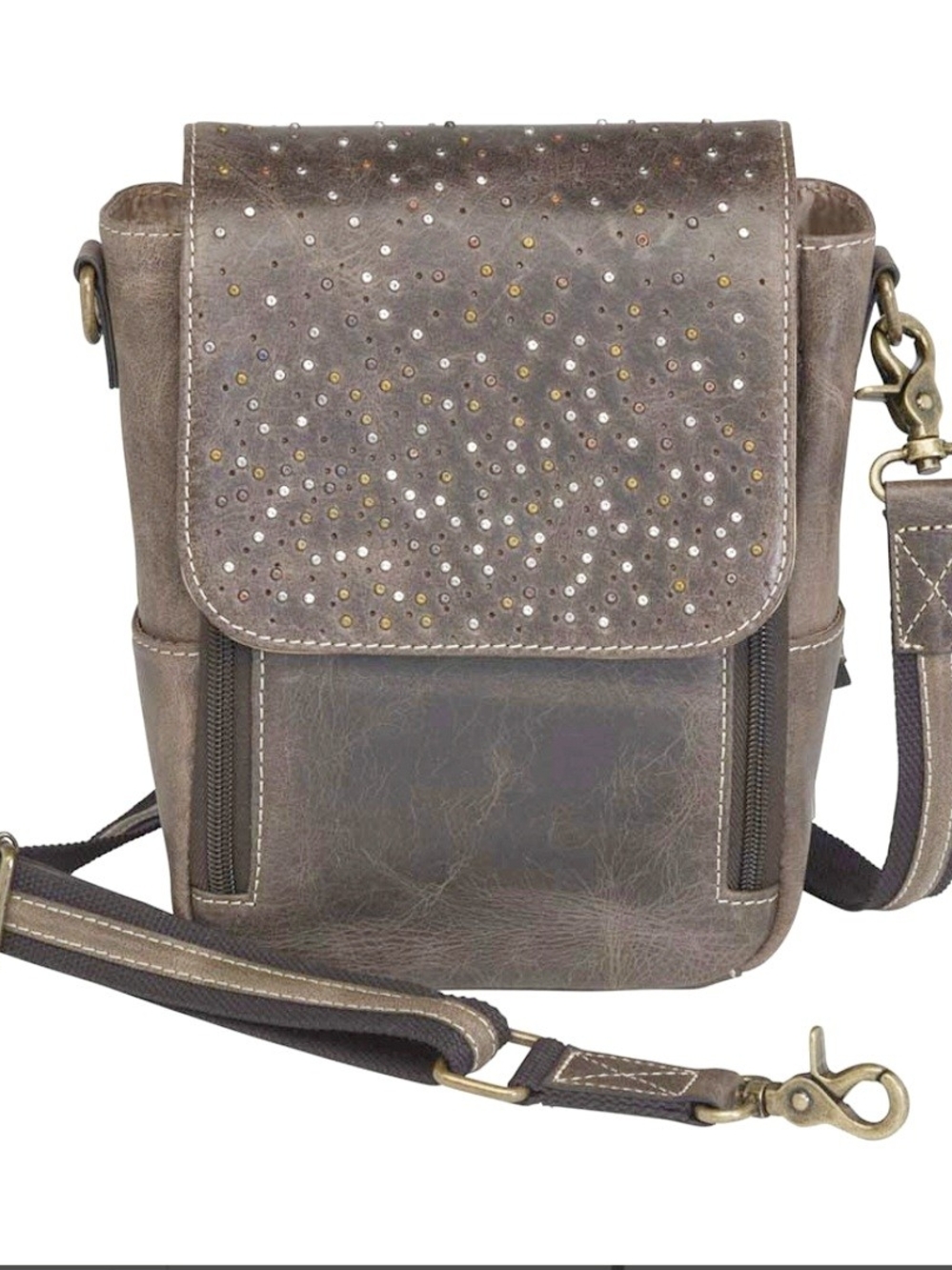Gun Tote'n Mamas Distressed Leather Conceal Carry Crossbody
